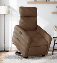 Relaxsessel mit Aufstehhilfe Braun Stoff