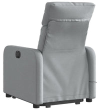 Massagesessel mit Aufstehhilfe Hellgrau Stoff
