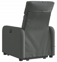 Massagesessel mit Aufstehhilfe Dunkelgrau Stoff