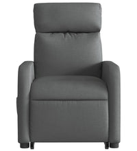 Massagesessel mit Aufstehhilfe Dunkelgrau Stoff