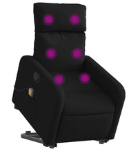 Massagesessel mit Aufstehhilfe Schwarz Stoff