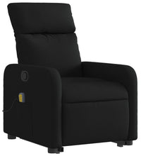 Massagesessel mit Aufstehhilfe Schwarz Stoff