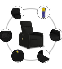 Massagesessel mit Aufstehhilfe Schwarz Stoff