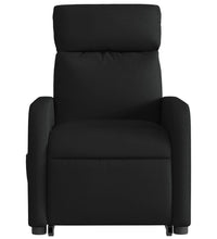 Massagesessel mit Aufstehhilfe Schwarz Stoff
