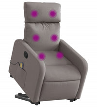 Massagesessel mit Aufstehhilfe Taupe Stoff