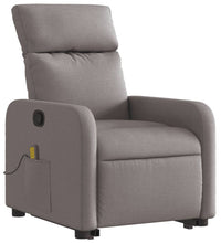 Massagesessel mit Aufstehhilfe Taupe Stoff