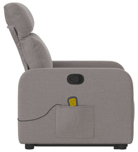 Massagesessel mit Aufstehhilfe Taupe Stoff
