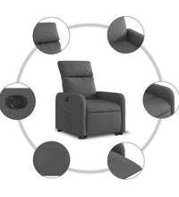Relaxsessel mit Aufstehhilfe Elektrisch Dunkelgrau Stoff