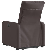 Relaxsessel mit Aufstehhilfe Elektrisch Dunkelbraun Stoff