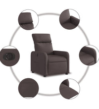 Relaxsessel mit Aufstehhilfe Elektrisch Dunkelbraun Stoff