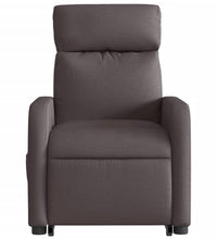 Relaxsessel mit Aufstehhilfe Elektrisch Dunkelbraun Stoff