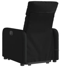 Elektrischer Massagesessel mit Aufstehhilfe Schwarz Stoff