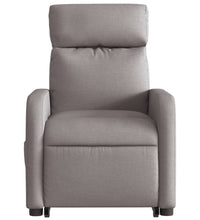 Elektrischer Massagesessel mit Aufstehhilfe Taupe Stoff