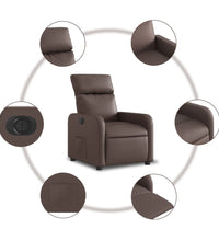 Elektrischer Relaxsessel Braun Kunstleder