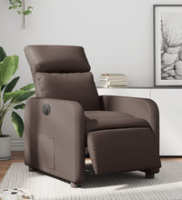 Elektrischer Relaxsessel Braun Kunstleder