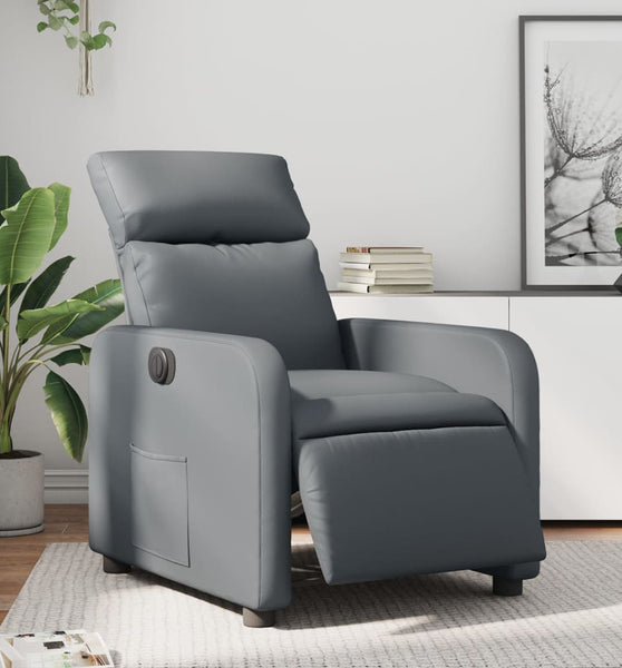 Relaxsessel Elektrisch Grau Kunstleder