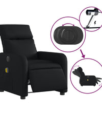 Massagesessel Elektrisch Schwarz Kunstleder