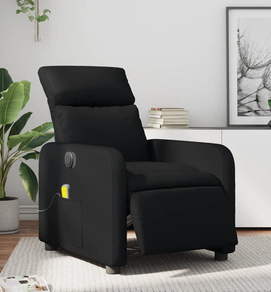 Massagesessel Elektrisch Schwarz Kunstleder