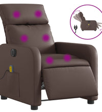 Massagesessel Elektrisch Braun Kunstleder