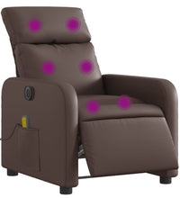 Massagesessel Elektrisch Braun Kunstleder