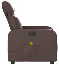 Massagesessel Elektrisch Braun Kunstleder
