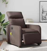 Massagesessel Elektrisch Braun Kunstleder