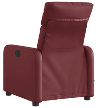 Massagesessel Elektrisch Weinrot Kunstleder