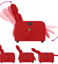 Massagesessel Elektrisch Rot Kunstleder