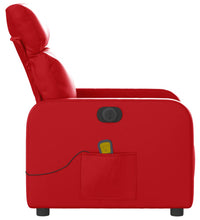 Massagesessel Elektrisch Rot Kunstleder