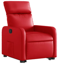 Relaxsessel mit Aufstehhilfe Rot Kunstleder