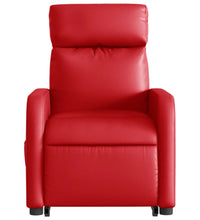 Relaxsessel mit Aufstehhilfe Rot Kunstleder