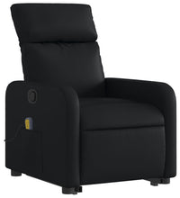 Massagesessel mit Aufstehhilfe Schwarz Kunstleder