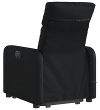 Massagesessel mit Aufstehhilfe Schwarz Kunstleder