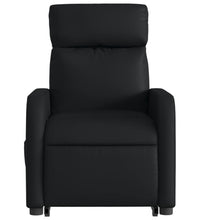 Massagesessel mit Aufstehhilfe Schwarz Kunstleder