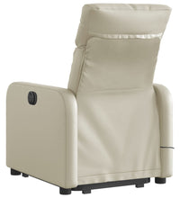 Massagesessel mit Aufstehhilfe Creme Kunstleder