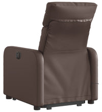 Massagesessel mit Aufstehhilfe Braun Kunstleder