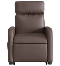 Massagesessel mit Aufstehhilfe Braun Kunstleder