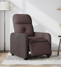 Relaxsessel Elektrisch Dunkelbraun Stoff