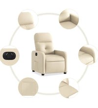 Relaxsessel Elektrisch Creme Stoff