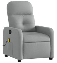 Massagesessel Elektrisch Hellgrau Stoff
