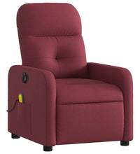 Massagesessel Elektrisch Weinrot Stoff