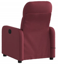 Massagesessel Elektrisch Weinrot Stoff