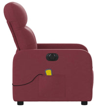 Massagesessel Elektrisch Weinrot Stoff