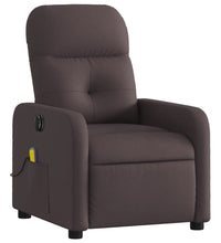 Massagesessel Elektrisch Dunkelbraun Stoff