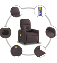 Massagesessel Elektrisch Dunkelbraun Stoff