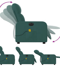 Massagesessel Elektrisch Dunkelgrün Stoff