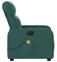Massagesessel Elektrisch Dunkelgrün Stoff