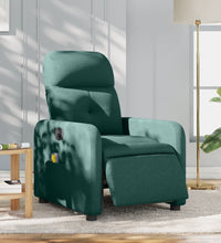 Massagesessel Elektrisch Dunkelgrün Stoff