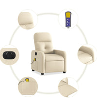 Massagesessel Elektrisch Creme Stoff