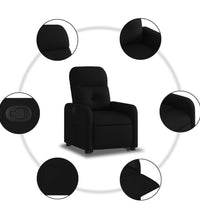 Relaxsessel mit Aufstehhilfe Schwarz Stoff